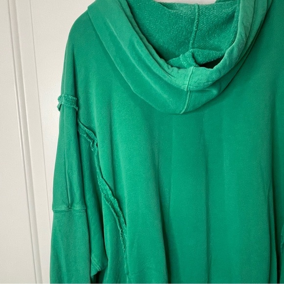 Free People We the Free Camden Hoodie Jolly Rancher Green XS - Picture 4 of 7
